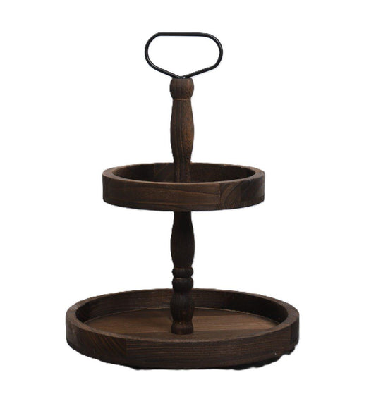 Ceruzo Etagere - Paulownia Hout - Luxe Uitvoering - 40 Cm Hoog