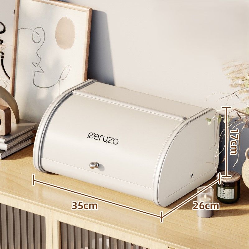 Ceruzo Broodtrommel - Met Schuifdeksel - 35Cm - Soft Beige