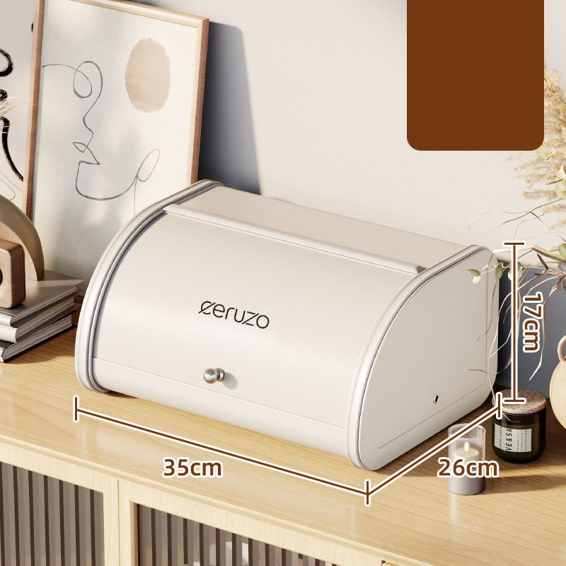 Ceruzo Broodtrommel - Met Schuifdeksel - 35Cm - Soft Beige