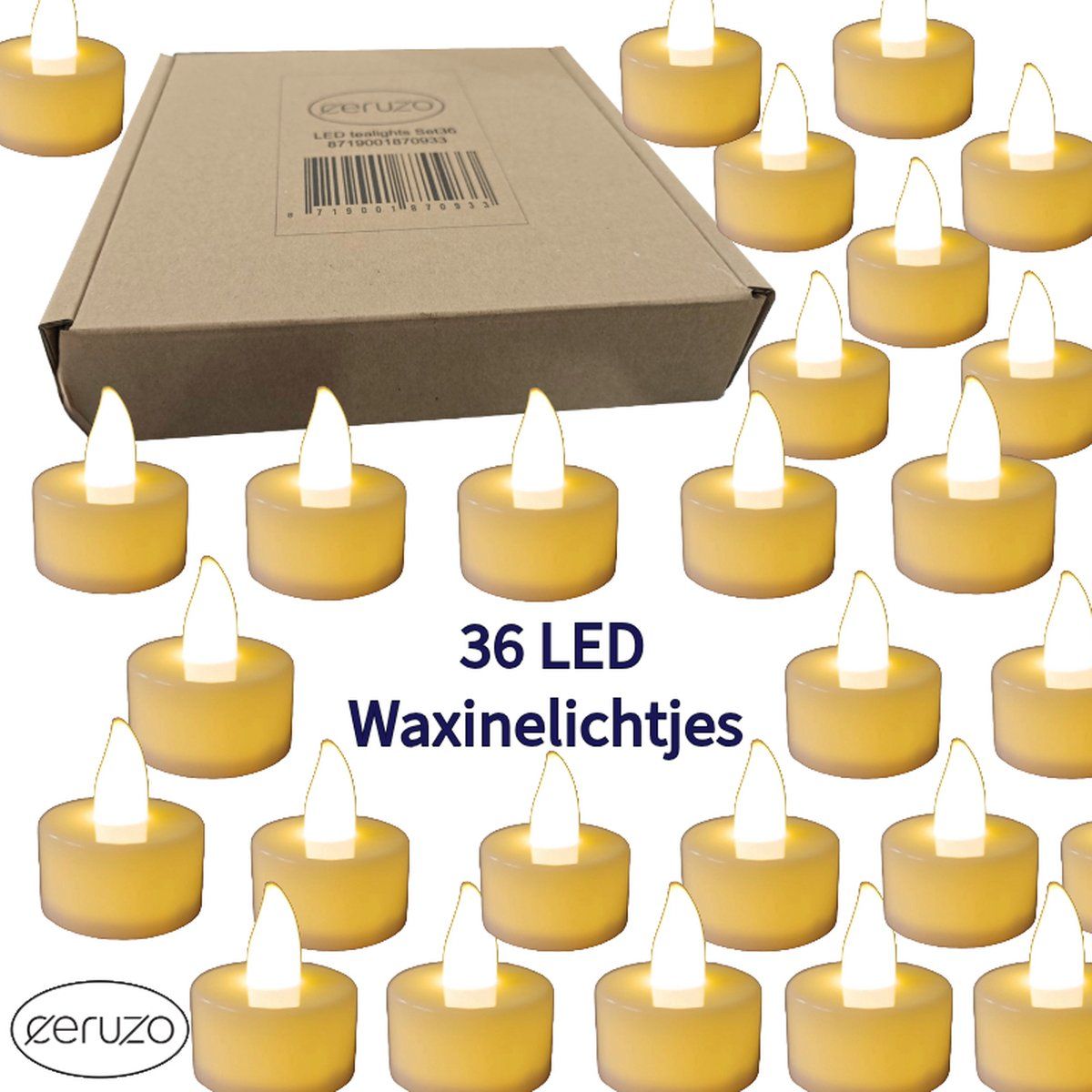 Ceruzo 36 Led Waxinelichtjes - Theelichtjes - Op Batterij