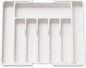 Verstelbare Bestekbak - Uitschuifbaar Naar 8 Vaks - 33-57 X 38 X 5.5 Cm - Wit