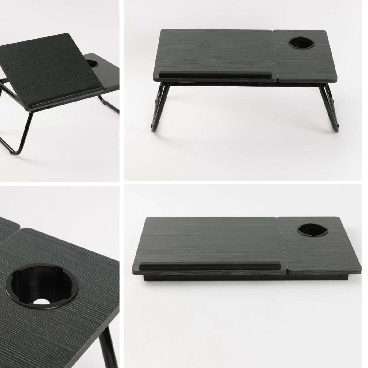 Ceruzo Bedtafel Verstelbaar Zwart- Laptoptafel - Ontbijttafel