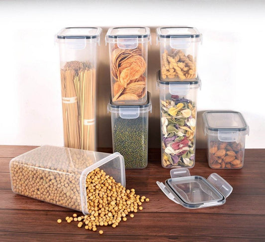 Ceruzo Bewaardozen - 7 Voorraaddozen Met Deksel