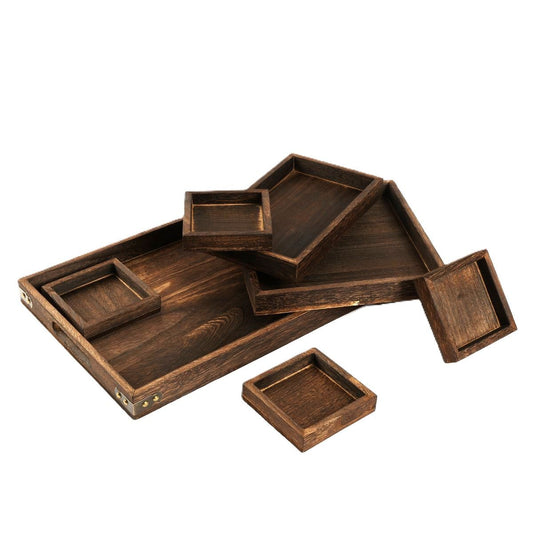 Ceruzo Dienbladen - Set Van 7 - Paulowniahout