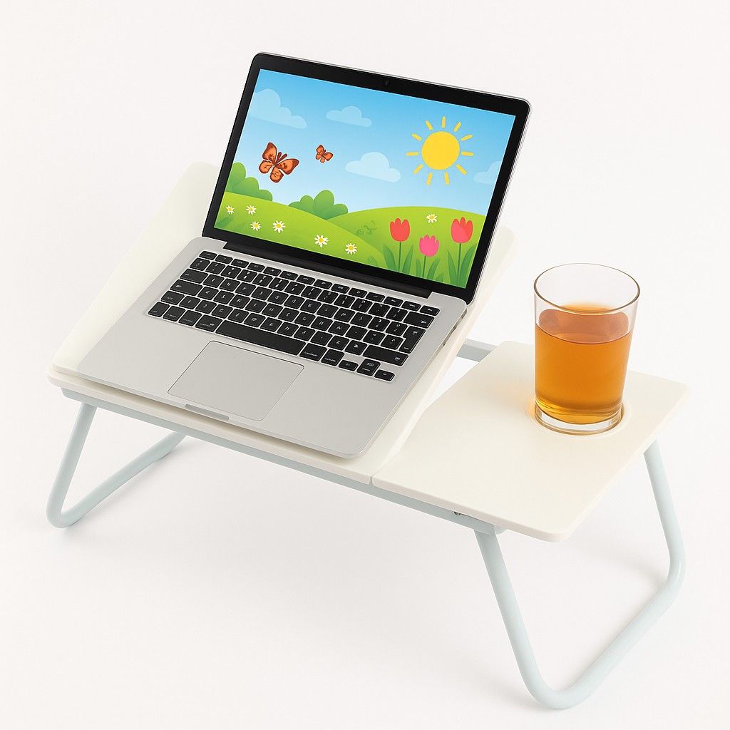 Ceruzo Bedtafel Verstelbaar - Wit - Laptoptafel - Ontbijttafel