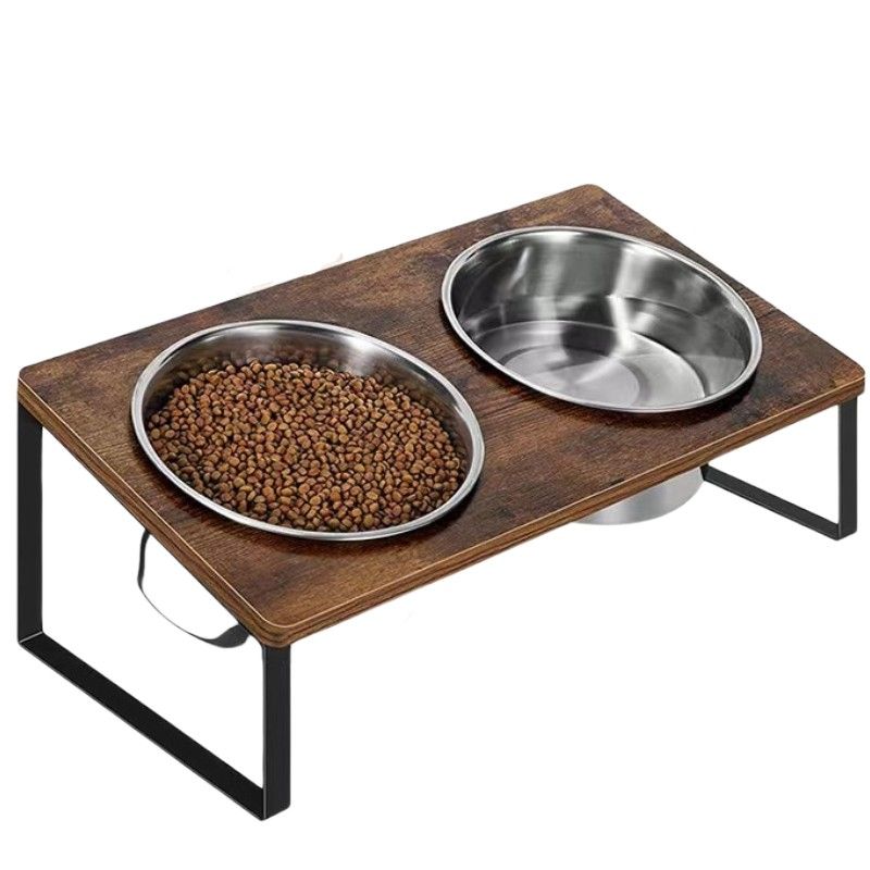 Ceruzo Dubbele Voerbak Met Standaard - 40X20X16 Cm