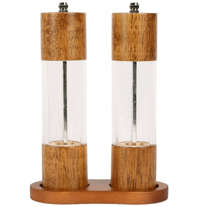 Ceruzo Pepermolen En Zoutmolen Set - 21Cm - Instelbare Maalgraad - Eikenhout