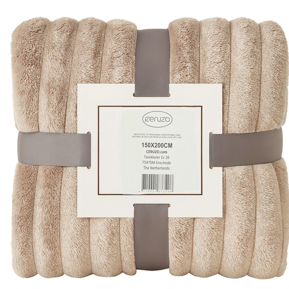 Ceruzo Fleece Deken - 150X200 Cm - Taupe