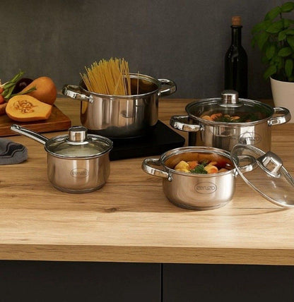 Ceruzo Pannenset 8-Delig - Alle Warmtebronnen - Inductie