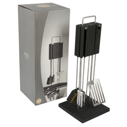 Qdo Roestvrijstalen Barbecue- /Grillset Deluxe Met Standaard