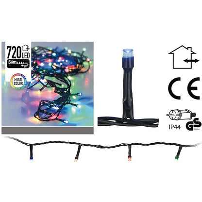 Kerstverlichting - 720 Led's - 54 Meter - Multicolor