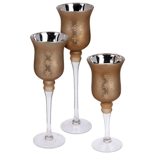 Home&Styling Home & Styling Set Van 3 Luxe Kandelaren