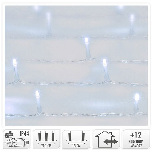 Gordijnverlichting - 240Led -  200X150Cm - Wit